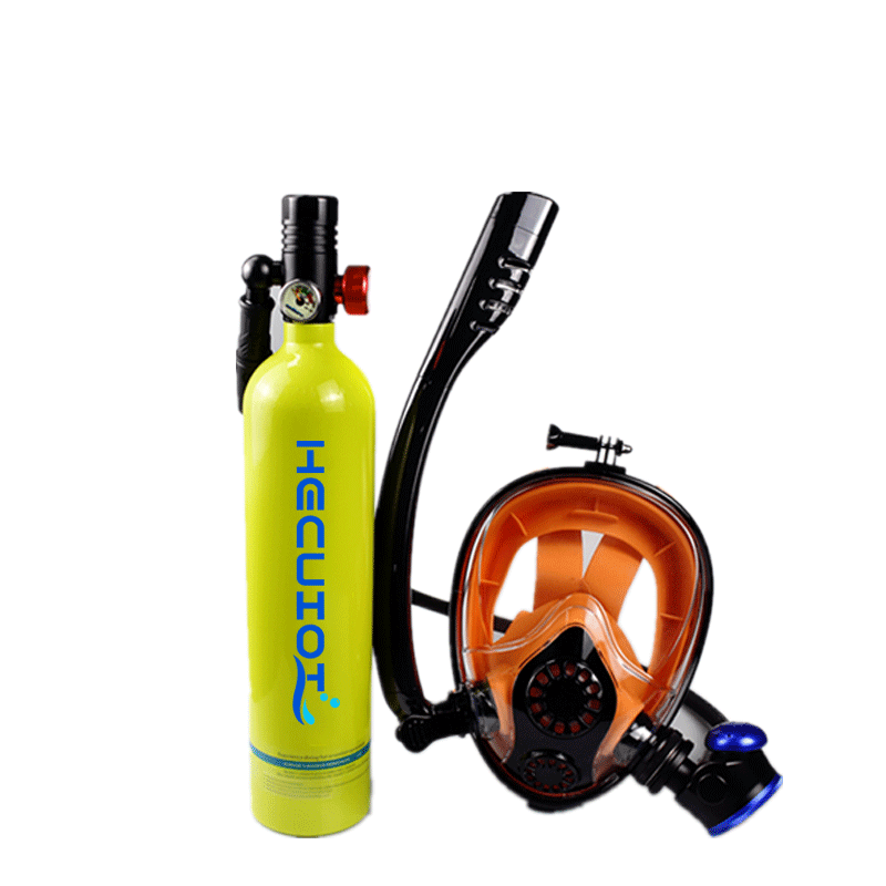 Freediving Mask Set - ชุดถังดําน้ําขนาดเล็ก 1LScuba, ถังดําน้ําลึก กระบอกดําน้ําขนาดเล็กพร้อมหน้ากากดําน้ํา การดําน้ําหายใจแบบง่าย