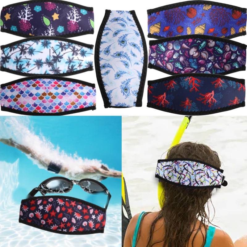 Freediving Mask Set - สายรัดดําน้ําฝาครอบหน้ากากสายรัดดําน้ําสายรัดศีรษะแถบยืดหยุ่นหน้ากาก Slap สายรัดป้องกันผมยาว Scuba Gear อุปกรณ์เสริม