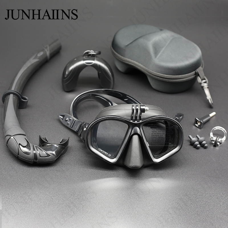 Freediving Mask Set - หน้ากากดำน้ำแบบ Wet Low Volume กระจกนิรภัย หน้ากากดำน้ำแบบ
