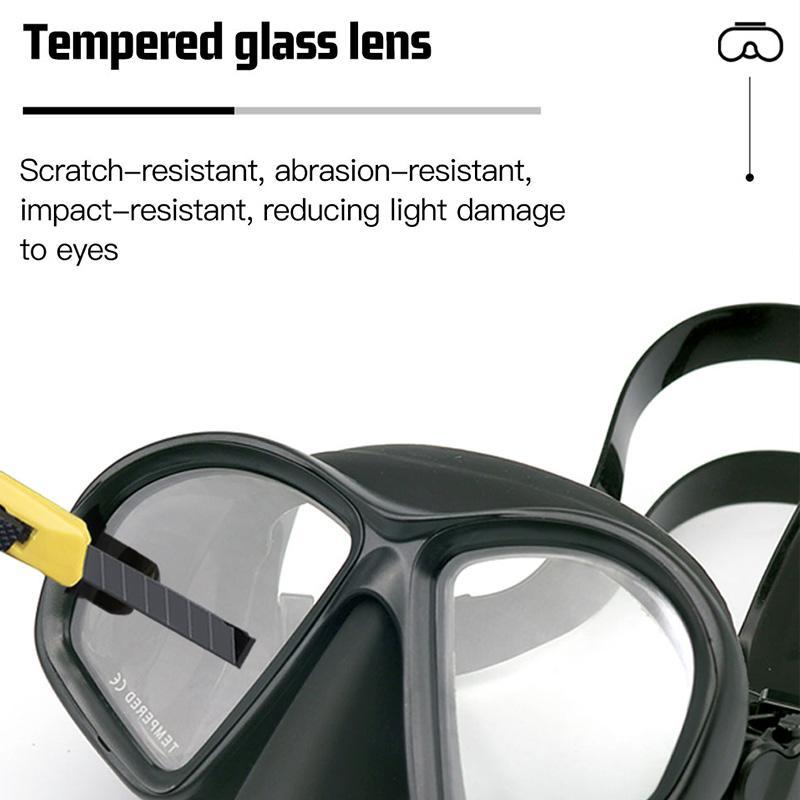 หน้ากากดำน้ำแบบกระจกนิรภัยความ - Freediving Mask Set บทวิจารณ์และราคา