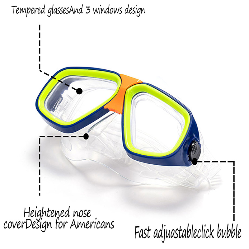 ผู้ใหญ่เด็กดําน้ําหน้ากากแว่นต - Freediving Mask Set บทวิจารณ์และราคา